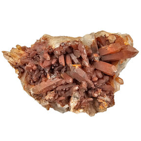 Tangerine crystal cluster