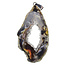 Beautiful geode pendant with silver eye