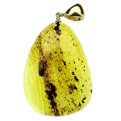 Baltic amber pendant gold plated