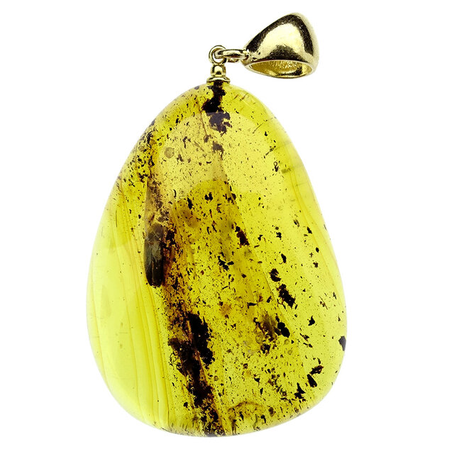 Baltic amber pendant gold plated