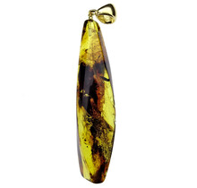 Baltic amber pendant gold plated