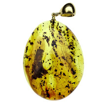 Baltic amber pendant gold plated