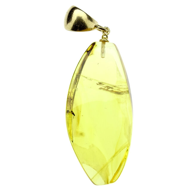 Baltic amber pendant gold plated
