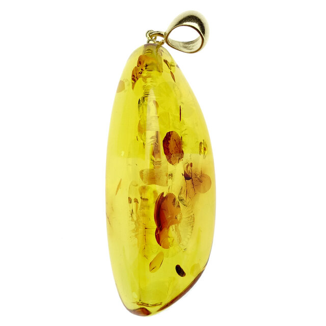 Baltic amber pendant gold plated