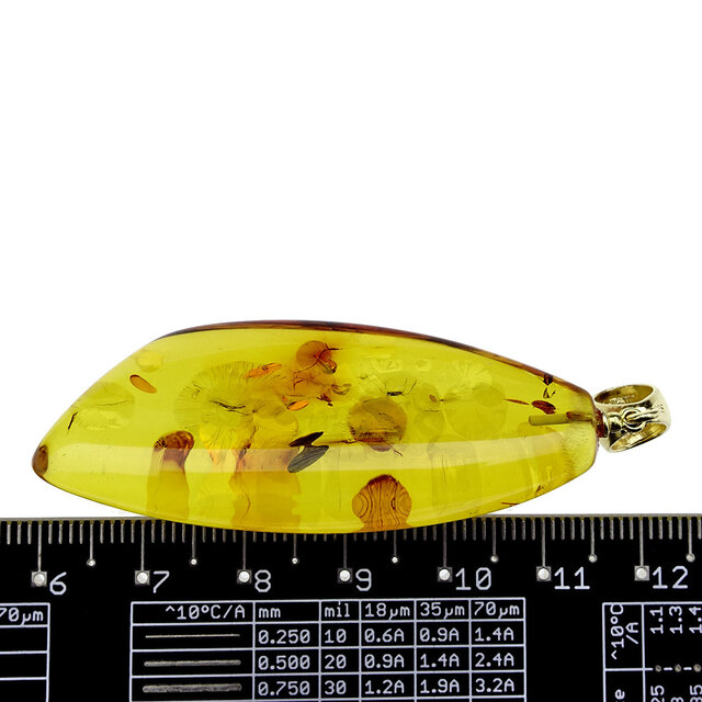 Baltic amber pendant gold plated