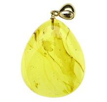 Baltic amber pendant gold plated