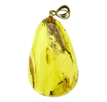 Baltic amber pendant gold plated