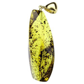 Baltic amber pendant gold plated