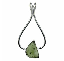 Moldavit-Anhänger in Silber 3,6 Gramm