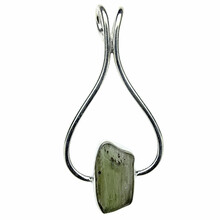 Moldavite pendant in silver