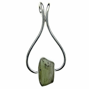 Moldavite pendant in silver