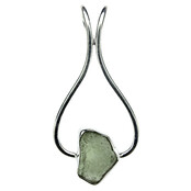 Moldavit-Anhänger in Silber 3,6 Gramm Moldavit-Anhänger in Silber 3,6 Gramm