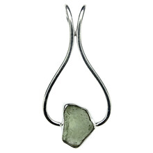 Moldavite pendant in silver