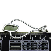 Moldaviet hanger in zilver 3,6 gram Moldaviet hanger in zilver 3,6 gram