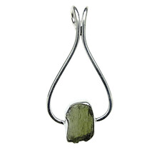 Moldavit-Anhänger in Silber 3,6 Gramm