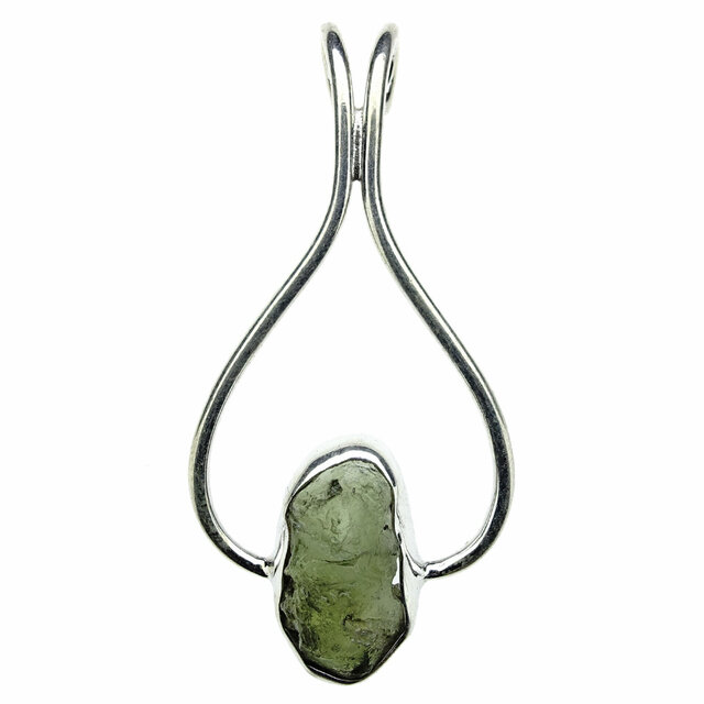Moldavit-Anhänger in Silber 3,9 Gramm Moldavit-Anhänger in Silber 3,9 Gramm