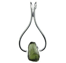 Moldavite pendant in silver 3,7 grams