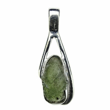 Moldavite pendant in silver