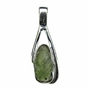 Moldavite pendant in silver