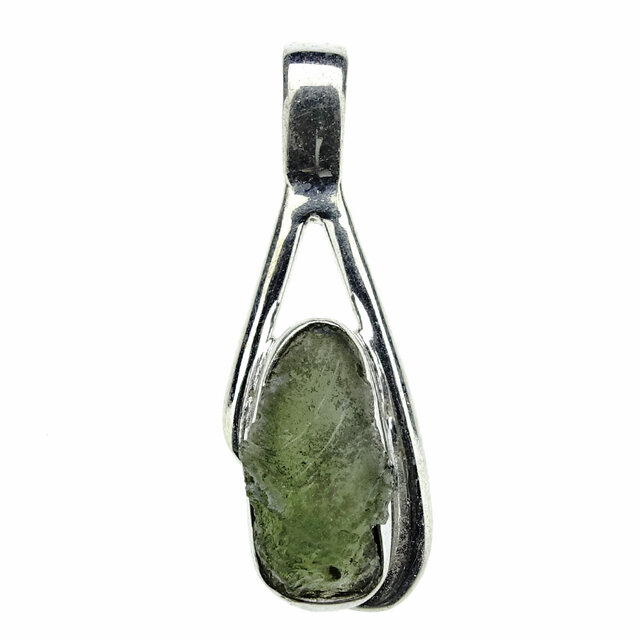 Moldavit-Anhänger in Silber 3,5 Gramm Moldavit-Anhänger in Silber 3,5 Gramm