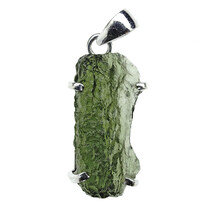 Moldavite pendant in silver 4 grams