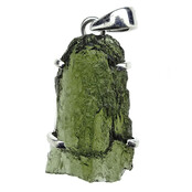 Moldavit-Anhänger in Silber 3,8 Gramm Moldavit-Anhänger in Silber 3,8 Gramm