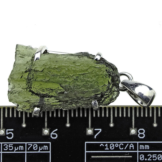 Moldavit-Anhänger in Silber 3,8 Gramm Moldavit-Anhänger in Silber 3,8 Gramm