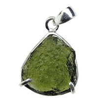 Moldavite pendant in silver 3,2 grams