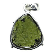 Moldavit-Anhänger in Silber 3,2 Gramm Moldavit-Anhänger in Silber 3,2 Gramm