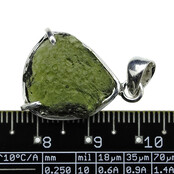 Moldavit-Anhänger in Silber 3,2 Gramm Moldavit-Anhänger in Silber 3,2 Gramm