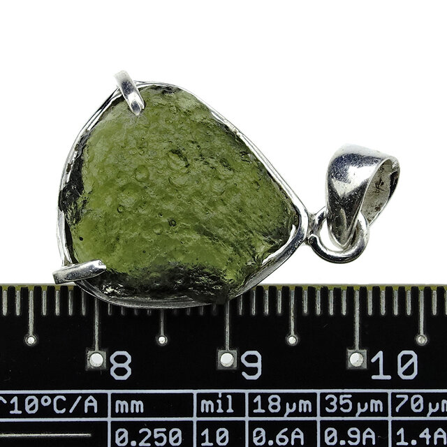 Moldavit-Anhänger in Silber 3,2 Gramm Moldavit-Anhänger in Silber 3,2 Gramm