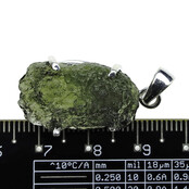 Moldavit-Anhänger in Silber 4,4 Gramm Moldavit-Anhänger in Silber 4,4 Gramm