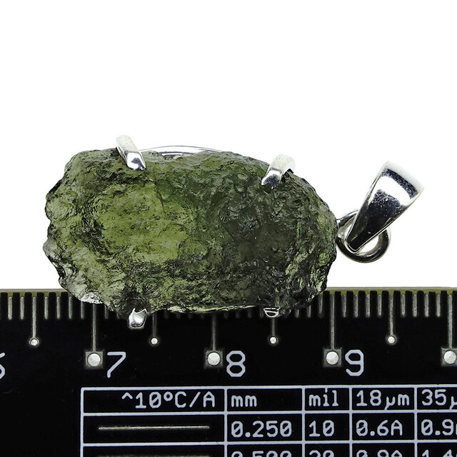 Moldavit-Anhänger in Silber 4,4 Gramm Moldavit-Anhänger in Silber 4,4 Gramm