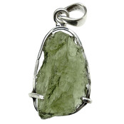 Moldavit-Anhänger in Silber 3,6 Gramm