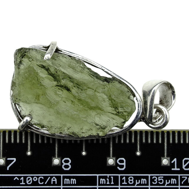 Moldavit-Anhänger in Silber 3,6 Gramm