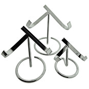 Metalen standaard zilver, set van 3 Metalen standaard zilver, set van 3