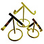Metallständer gold, 3er Set