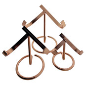 Metalen standaard koper, set van 3