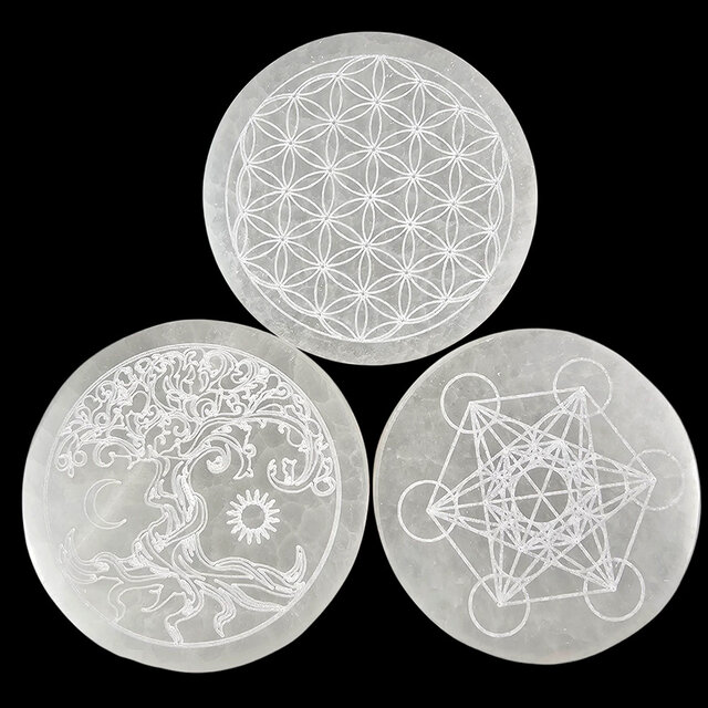 Selenite charging discs 3 pieces