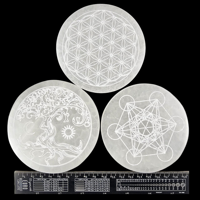 Selenite charging discs 3 pieces