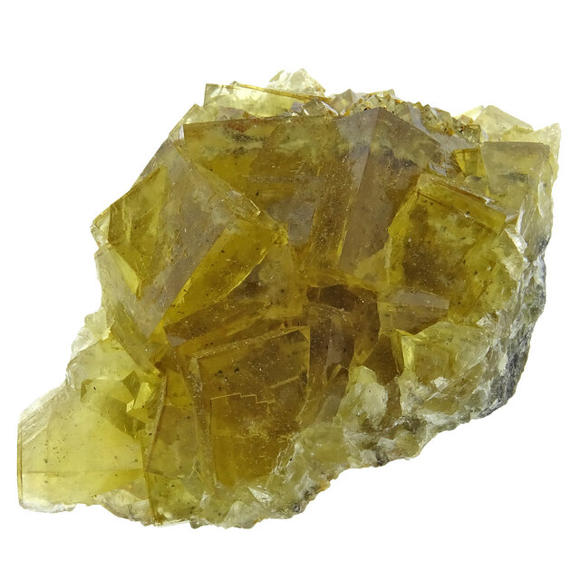 Gele Moscona fluoriet met calciet