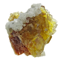 Yellow Moscona fluorite wit calcite