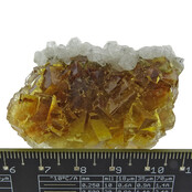 Gele Moscona fluoriet met calciet