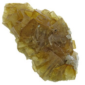 Gelber Moscona-Fluorit mit Calcit Gelber Moscona-Fluorit mit Calcit
