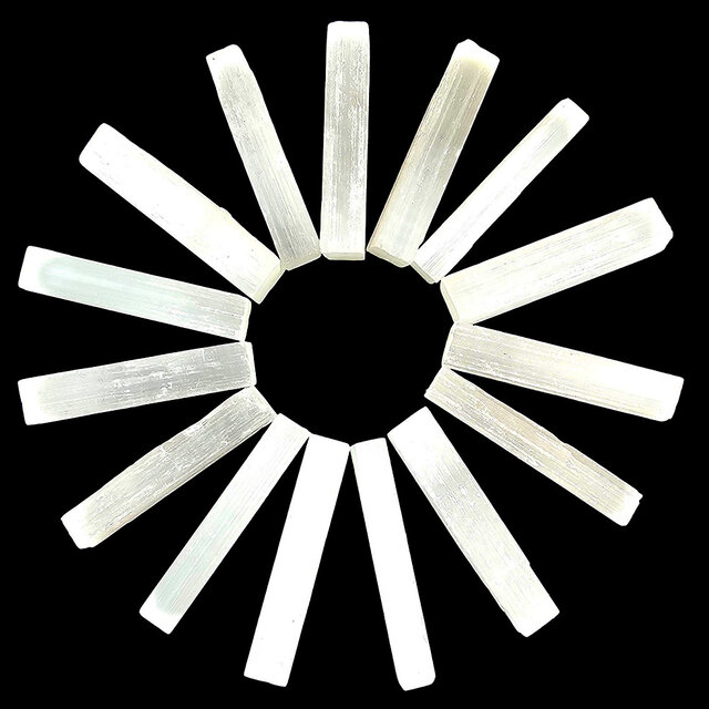 15 selenite sticks of 7 cm long