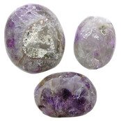 3 pieces amethyst palmstones from Madagascar