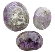 3 pieces amethyst palmstones from Madagascar
