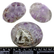 3 pieces amethyst palmstones from Madagascar