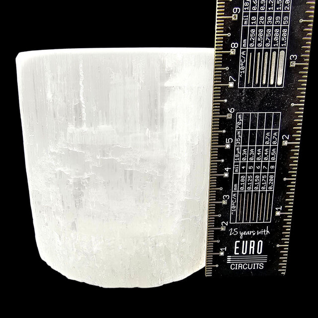 Selenite tealight holder 8 cm