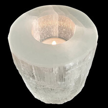 Selenite tealight holder